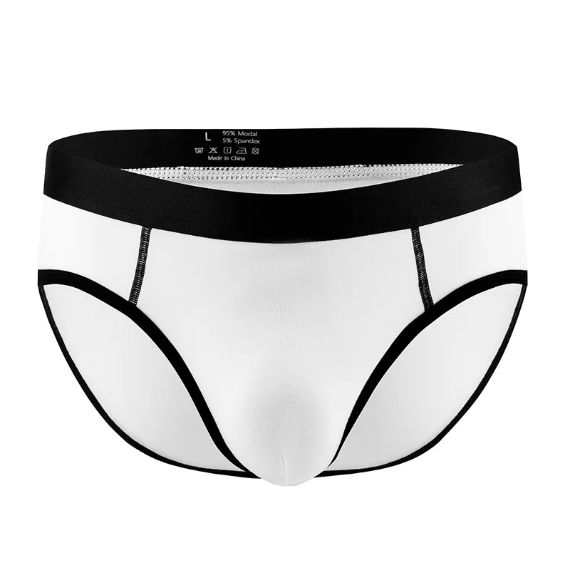 Boxer Shorts Modal - 男性のブリーフセクシーな下着セパレートリフティングポケットモーダルボクサーパンツファッション通気性ローウエストブリーフ新しい
