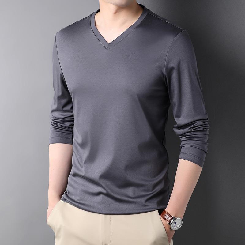 メンズ長袖Tシャツ,henleyアンダーシャツ,メンズVネッ - Undershirt Crew Neck のレビューと価格