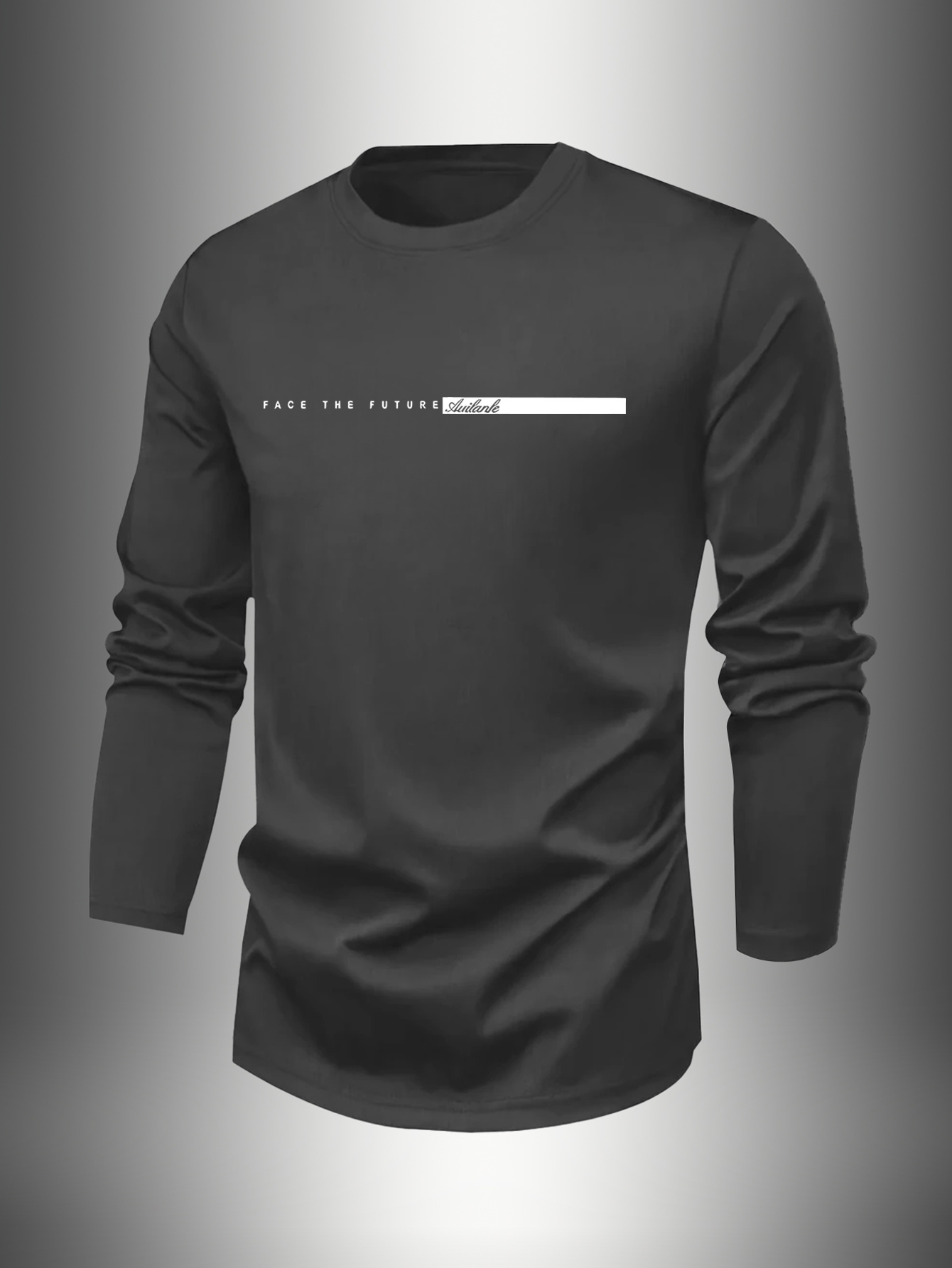 100%コットン メンズ クルーネック 長袖Tシャツ ルーズ - Undershirt Crew Neck のレビューと価格